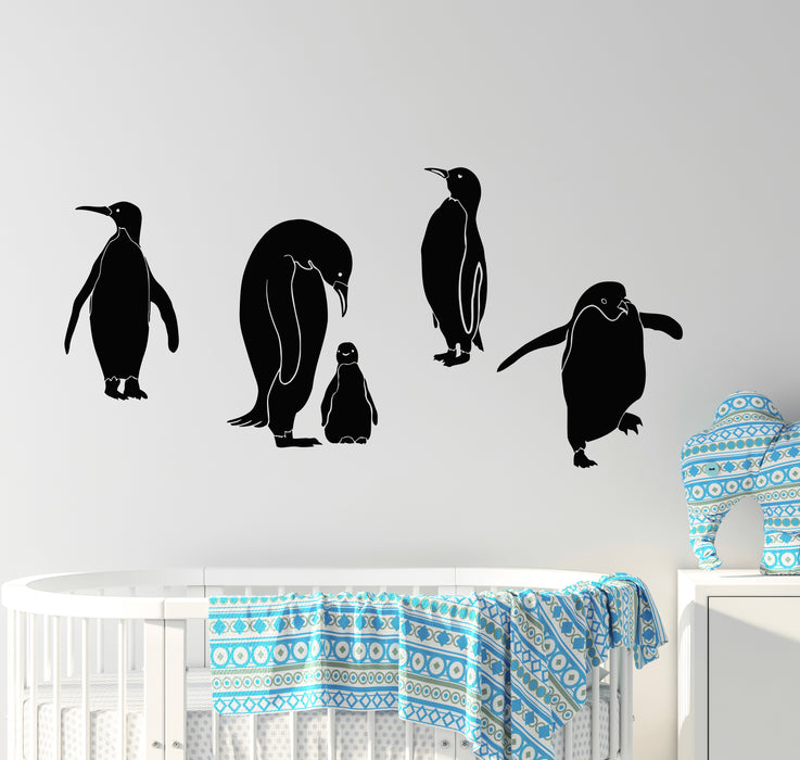 Vinyl Wall Decal Zoo Kids Room Funny Penguins Animals Decor Stickers Mural (g6448)