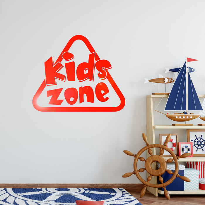 Vinyl Wall Decal Kids Zone Sign Children Playing Room Art Stickers Mural Unique Gift (ig5138)