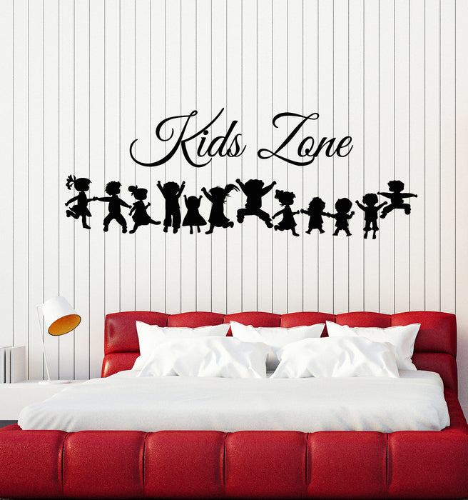 Vinyl Wall Decal Kids Zone Lettering Child Baby Room Interior Stickers Mural (g5807)