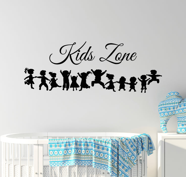 Vinyl Wall Decal Kids Zone Lettering Child Baby Room Interior Stickers Mural (g5807)