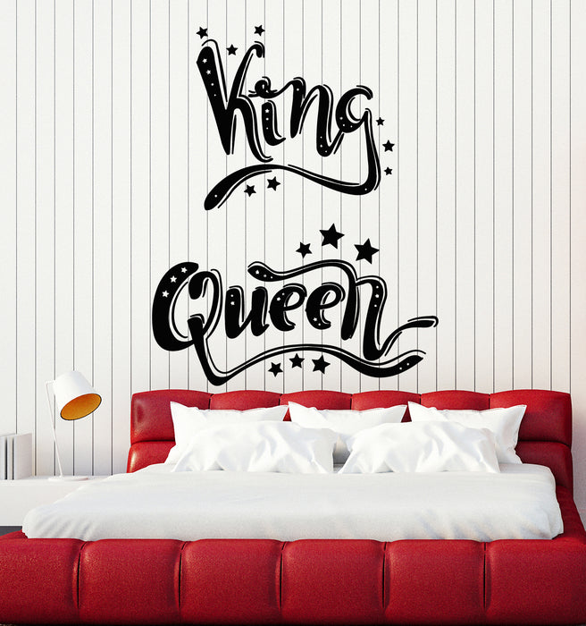 Vinyl Wall Decal King Queen Bedroom Home Decoration Stickers Mural (g5186)