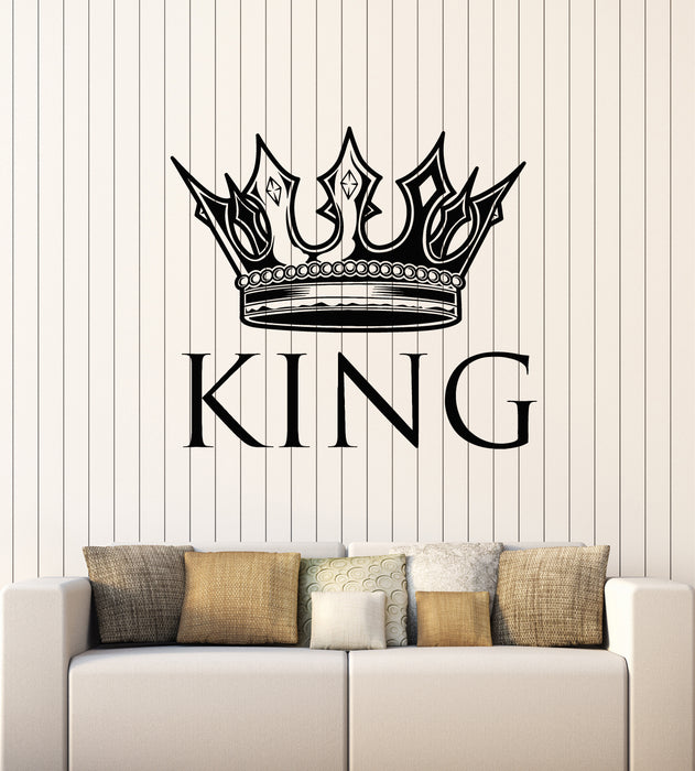 Vinyl Wall Decal Home Decor Crown's King Sign Kingdom Stickers Mural (g5754)