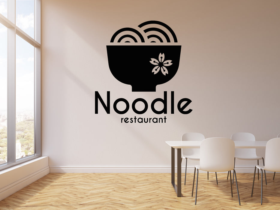 Vinyl Wall Decal Oriental Cuisine Noodle Restaurant Sushi Bar Asian Food Stickers Mural (g385)