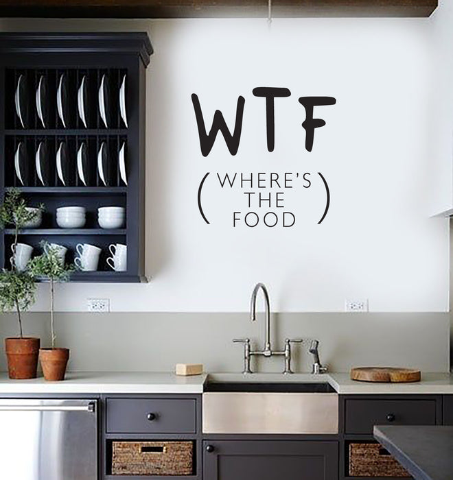 Vinyl Decal Wall Sticker Decor for Kitchen Food Funny Mural WTF Unique Gift (g090)