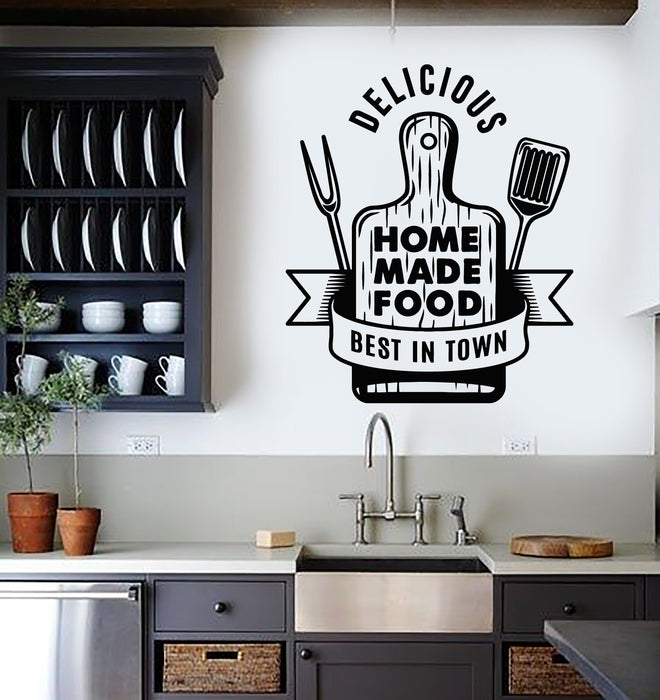 Vinyl Wall Decal Cutting Board Food Delicious Kitchen Restaurant Stickers Mural (g1913)