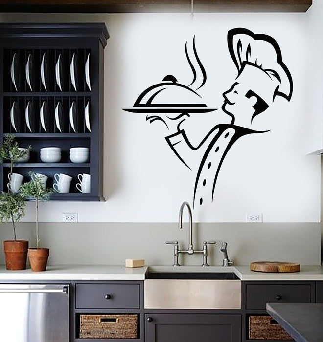 Vinyl Wall Decal Cook Chef Kitchen Restaurant Cooking Stickers Mural (g6133)