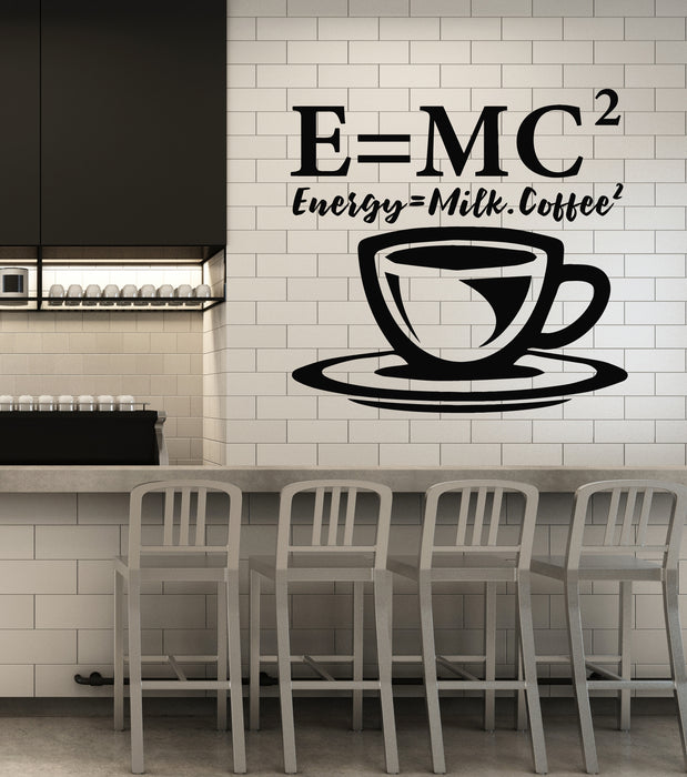 Vinyl Wall Decal Energy Milk Coffee Drink Cafe Physics Formula Stickers Mural (g7710)