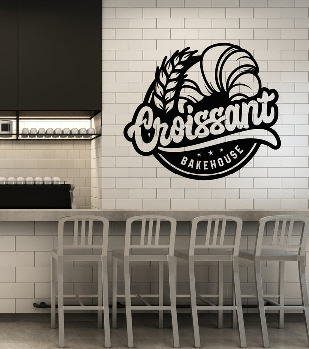 Vinyl Wall Decal Dessert  Croissants Tea Coffee Bakehouse Kitchen Stickers Mural (g6215)