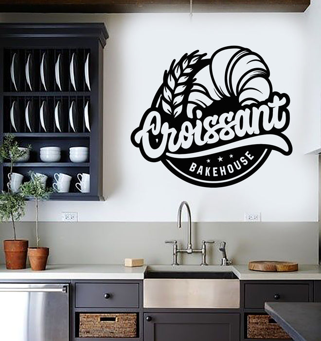 Vinyl Wall Decal Dessert  Croissants Tea Coffee Bakehouse Kitchen Stickers Mural (g6215)