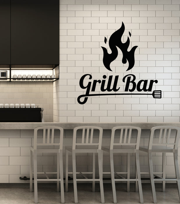 Vinyl Wall Decal Kitchen Decor Grill Bar Barbecue Cooking Food BBQ Stickers Mural (g7053)