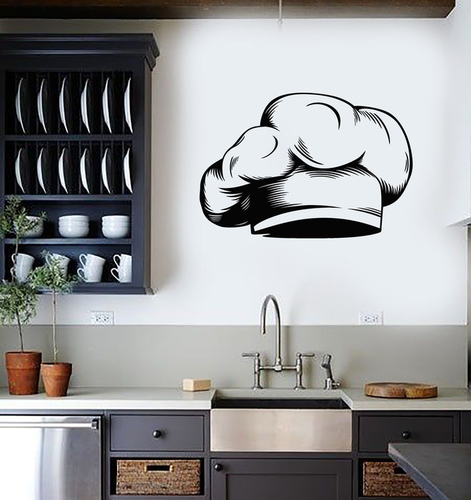 Vinyl Wall Decal Chef Hat Restaurant Kitchen Cook Food Cafe Stickers Mural (g4561)