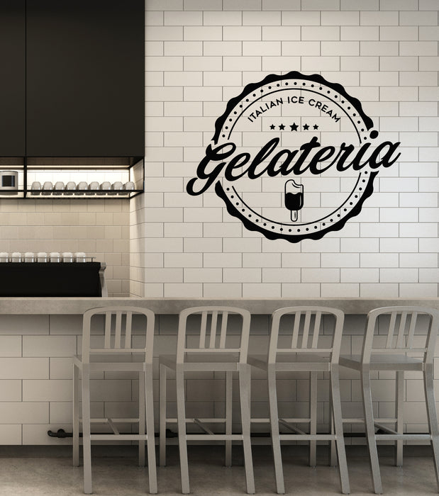 Vinyl Wall Decal Kitchen Cafe Italian Ice Cream Gelateria Desert Stickers Mural (g4536)