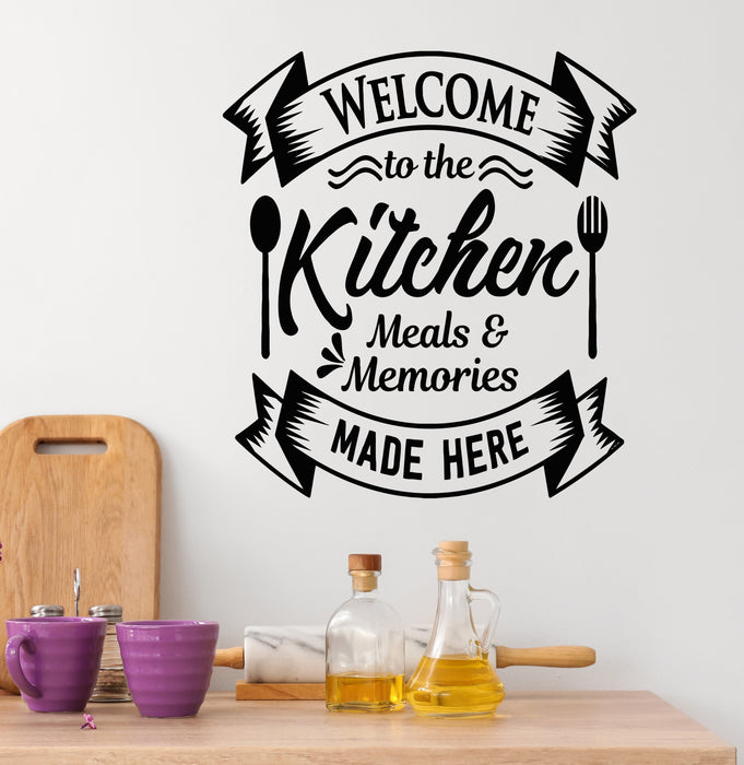 Vinyl Wall Decal Kitchen Menu Memories Made Here Restaurant Stickers Mural (g8027)