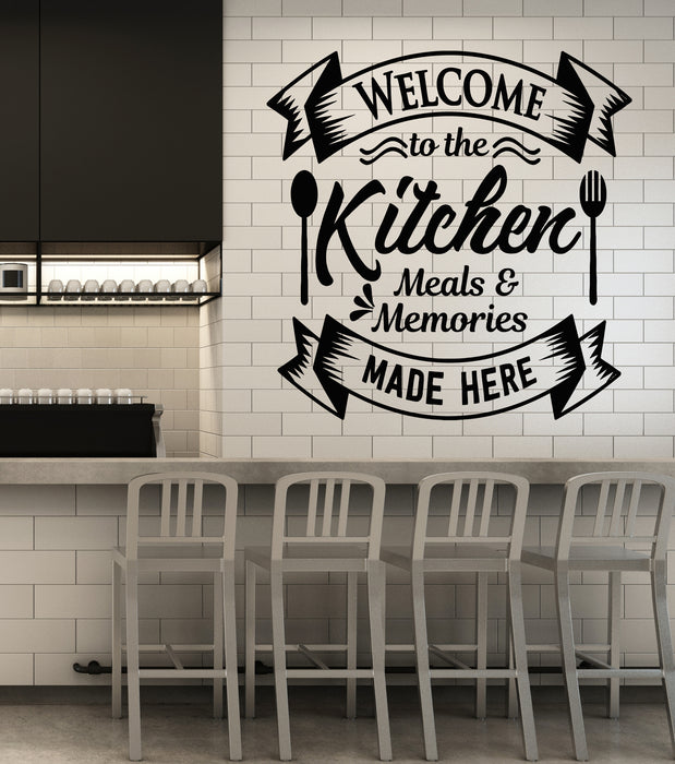 Vinyl Wall Decal Kitchen Menu Memories Made Here Restaurant Stickers Mural (g8027)