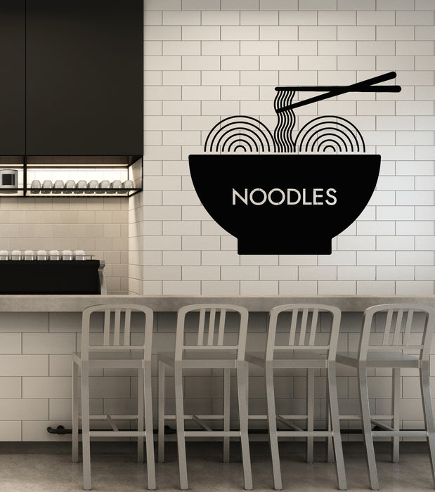 Vinyl Wall Decal Oriental Cafe Noodles Cuisine Food Restaurant Art Stickers Mural (g7052)