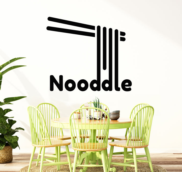 Vinyl Wall Decal Oriental Cuisine Kitchen Noodle Food Art Stickers Mural (g6709)