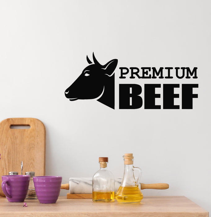 Vinyl Wall Decal Kitchen Decor Premium Beef Fresh Meat Steak Stickers Mural (g7818)