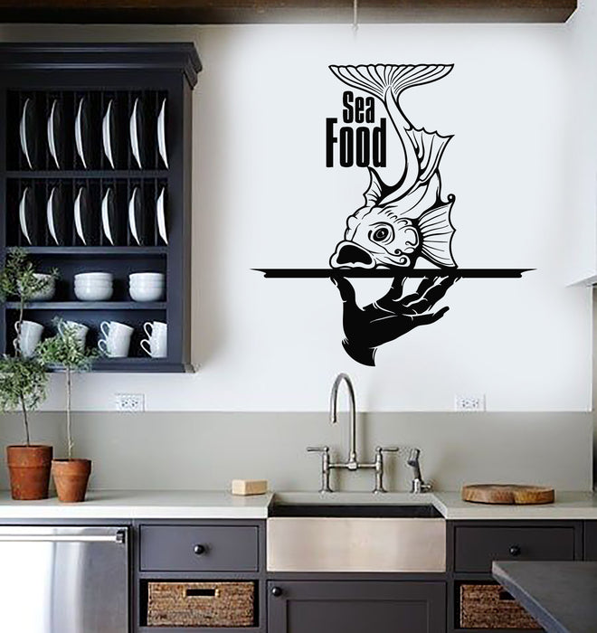 Vinyl Wall Decal Kitchen Sea Food Cuisine Fish Restaurant Stickers Mural (g6197)