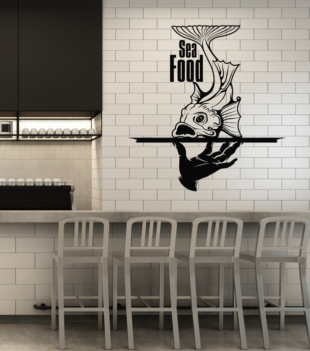 Vinyl Wall Decal Kitchen Sea Food Cuisine Fish Restaurant Stickers Mural (g6197)