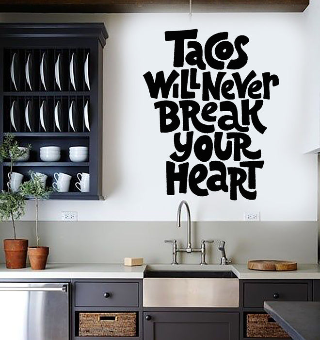 Vinyl Wall Decal Kitchen Phrase Words Mexican Food Cafe Stickers Mural (g6083)