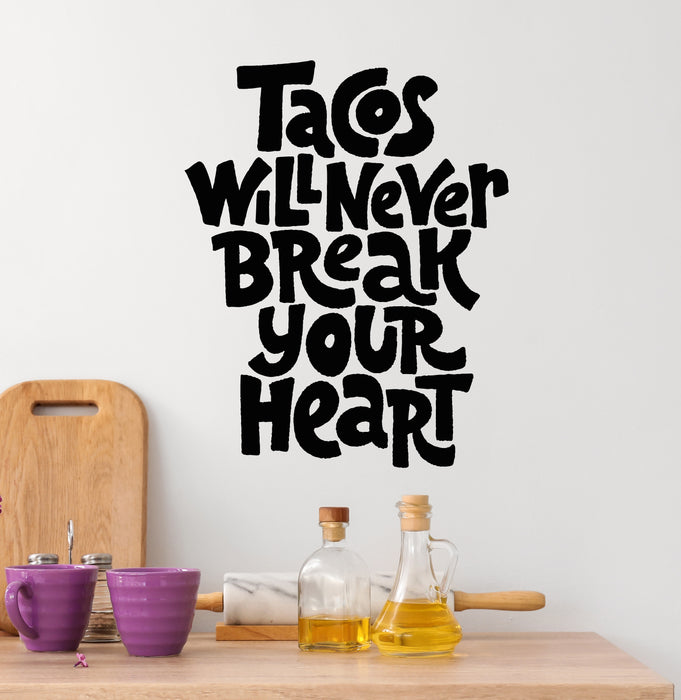 Vinyl Wall Decal Kitchen Phrase Words Mexican Food Cafe Stickers Mural (g6083)