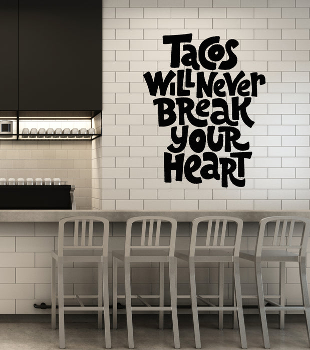 Vinyl Wall Decal Kitchen Phrase Words Mexican Food Cafe Stickers Mural (g6083)