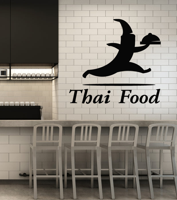 Vinyl Wall Decal Kitchen Thai Food Fast Food Funny Decor Stickers Mural (g6432)