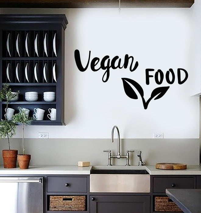 Vinyl Wall Decal Healthy Vegetarian Vegan Food Kitchen Decor Stickers Mural (g6253)