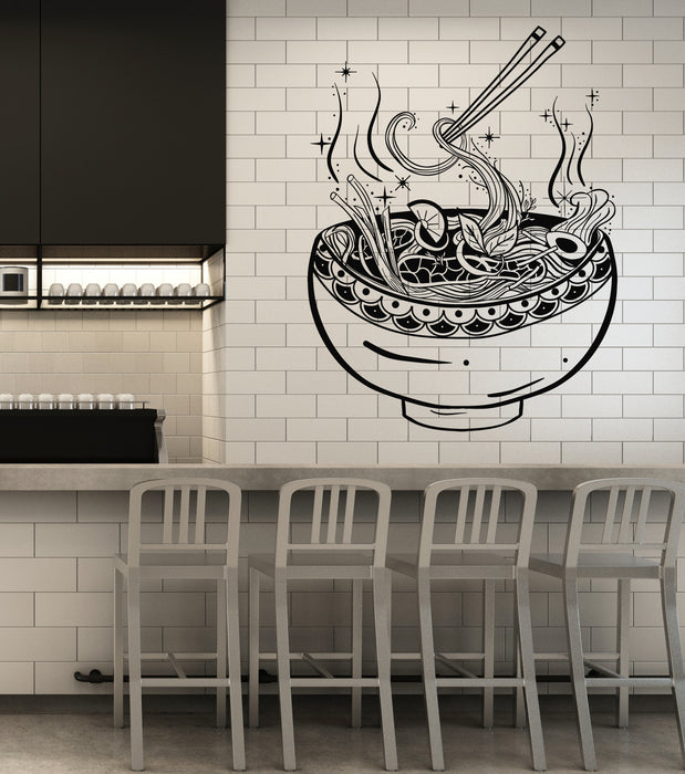 Vinyl Wall Decal Noodles Food Cuisine Cafe Kitchen Interior Stickers Mural (g5701)