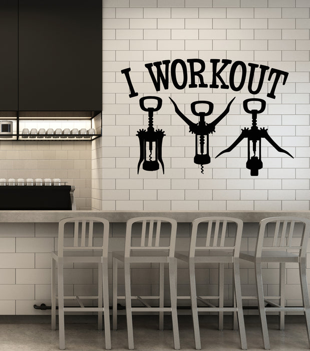 Vinyl Wall Decal Bottle Opener Kitchen Lettering I Workout Stickers Mural (g5748)