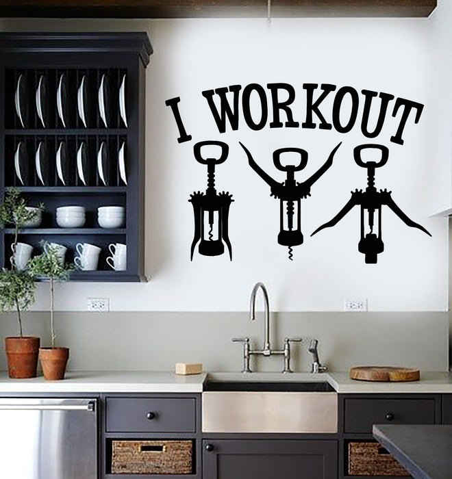 Vinyl Wall Decal Bottle Opener Kitchen Lettering I Workout Stickers Mural (g5748)