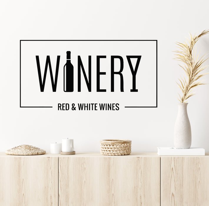 Vinyl Wall Decal Red White Wines Kitchen Winery Restaurant Stickers Mural (g6737)