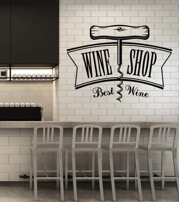 Vinyl Wall Decal Kitchen Drink Best Wine Shop Bottle Opener Stickers Mural (g5245)