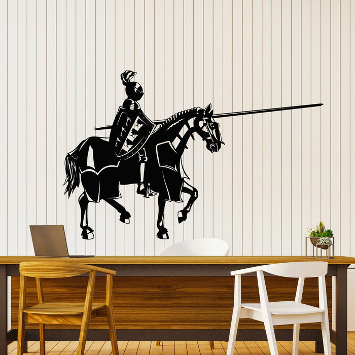 Vinyl Wall Decal Medieval Knight Warrior Weapon Armor Boys Room Stickers Mural (g8117)