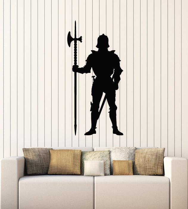 Vinyl Wall Decal Crusader Medieval Knight Boys Room Brave Warrior Stickers Mural (g3918)