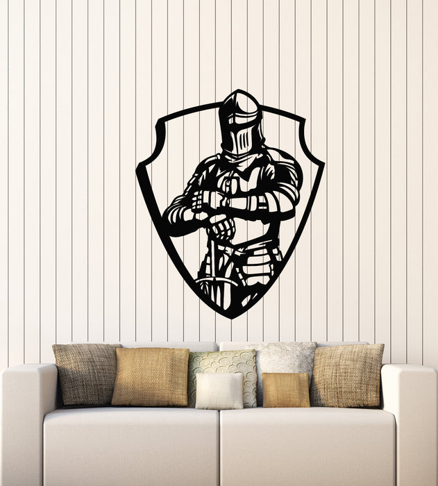 Vinyl Wall Decal Shield Warrior Knight Sword Military Decor Stickers Mural (g4685)
