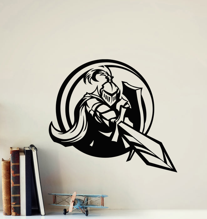 Vinyl Wall Decal Knight Sword Shield Armor Warriors Medieval Decor Stickers Mural (g7846)