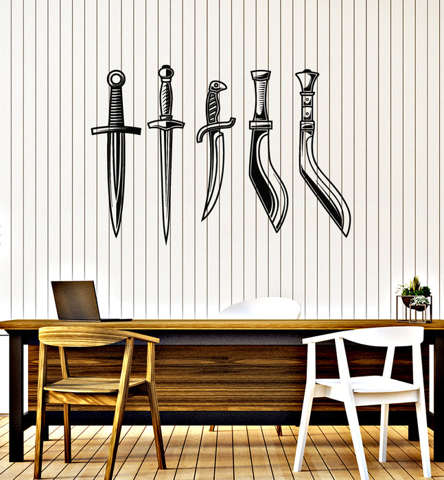 Vinyl Wall Decal Dagger Knife Sword Edged Weapons Decor Stickers Mural (g5957)