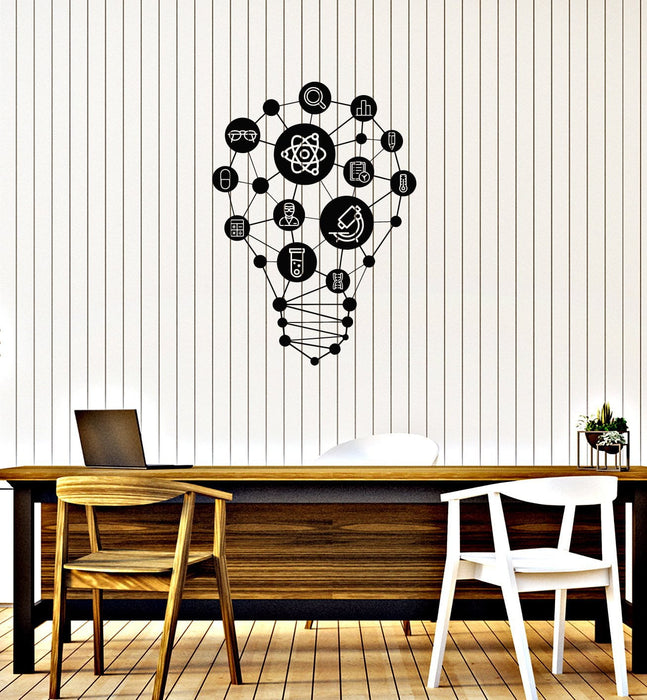 Vinyl Wall Decal Lab Science Class Lightbulb School Decor Interior Stickers Mural (ig5880)