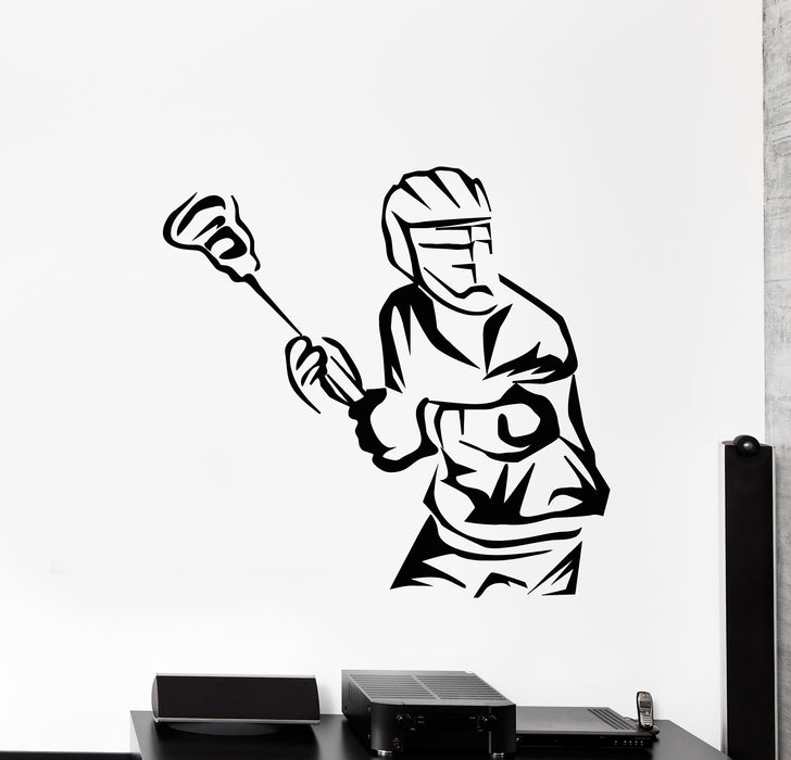 Vinyl Wall Decal Lacrosse Game Ball Player Sport Decor Stickers Mural (g549)
