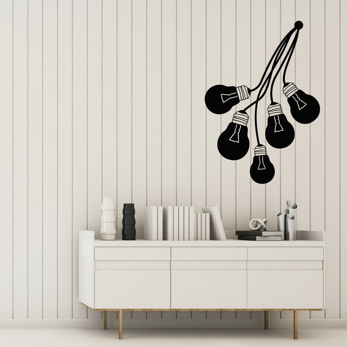 Vinyl Wall Decal Office Style Light Bulbs Lamp Creative Idea Stickers Mural (g8111)
