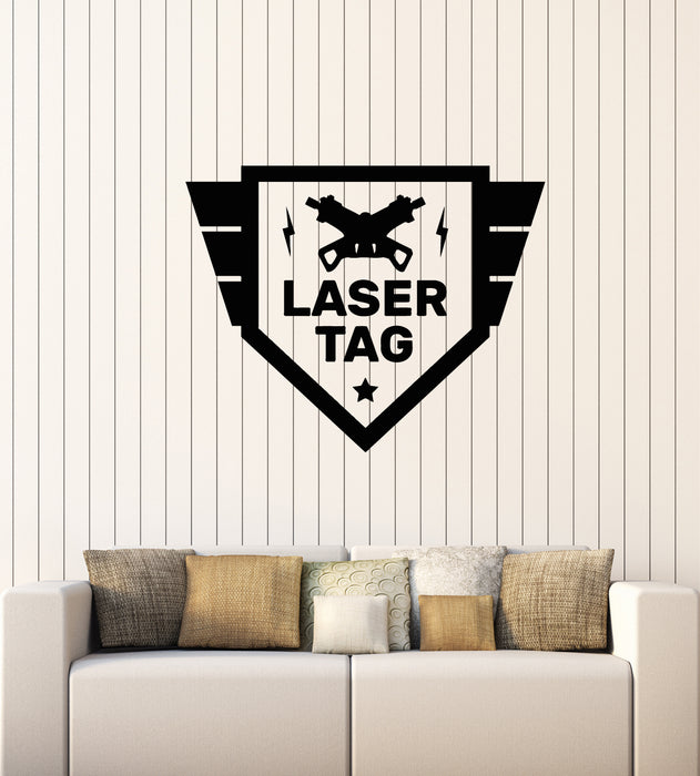 Vinyl Wall Decal Lettering Laser Tag Player Club Decor  Stickers Mural (g2014)