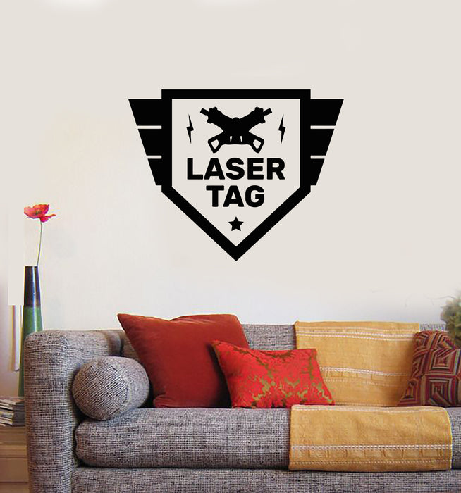 Vinyl Wall Decal Lettering Laser Tag Player Club Decor  Stickers Mural (g2014)