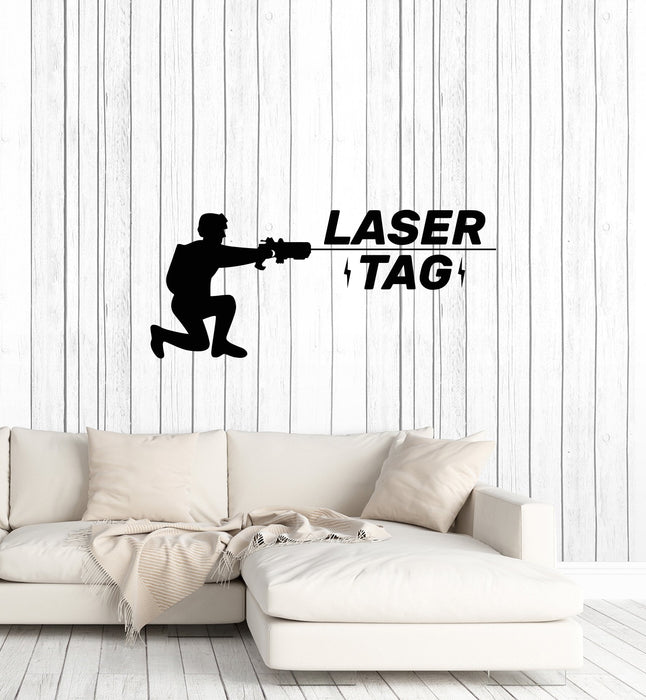 Vinyl Wall Decal Laser Tag Player Club Decor Interior Art Stickers Mural (ig5828)