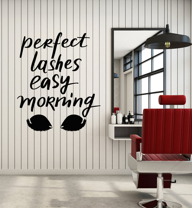 Vinyl Wall Decal Mascara Make Up Eyelashes Beauty Salon Quote Stickers Mural (g4281)