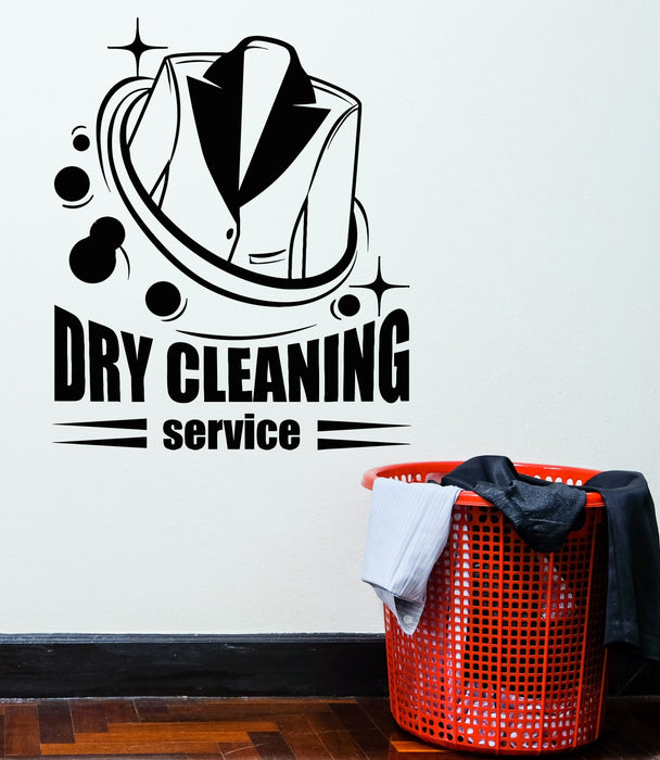 Autocollant mural en vinyle pour service de nettoyage à sec, lavage de linge, autocollants muraux (g3003)