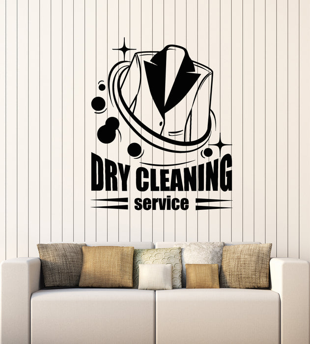 Autocollant mural en vinyle pour service de nettoyage à sec, lavage de linge, autocollants muraux (g3003)