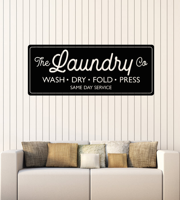 Виниловые наклейки на стену Стирка в сухом виде Складывание Прессование Услуги в тот же день Стирка Наклейки Фреска (g6012)