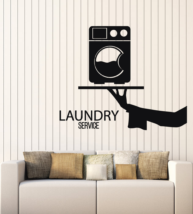 Vinyl Wall Decal Cleaning Service Clothes Laundry Dry Interior Stickers Mural (g2980)