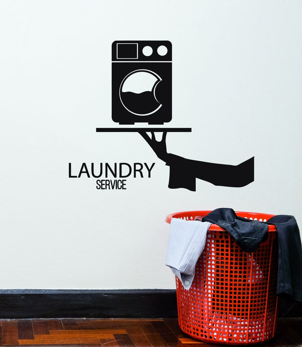 Vinyl Wall Decal Cleaning Service Clothes Laundry Dry Interior Stickers Mural (g2980)